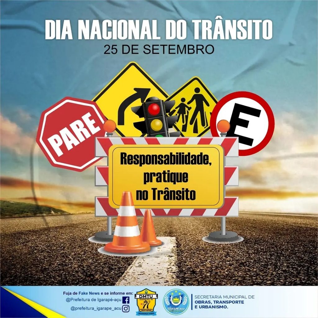 25 de Setembro - Dia Nacional do Trânsito - Prefeitura Municipal de ...