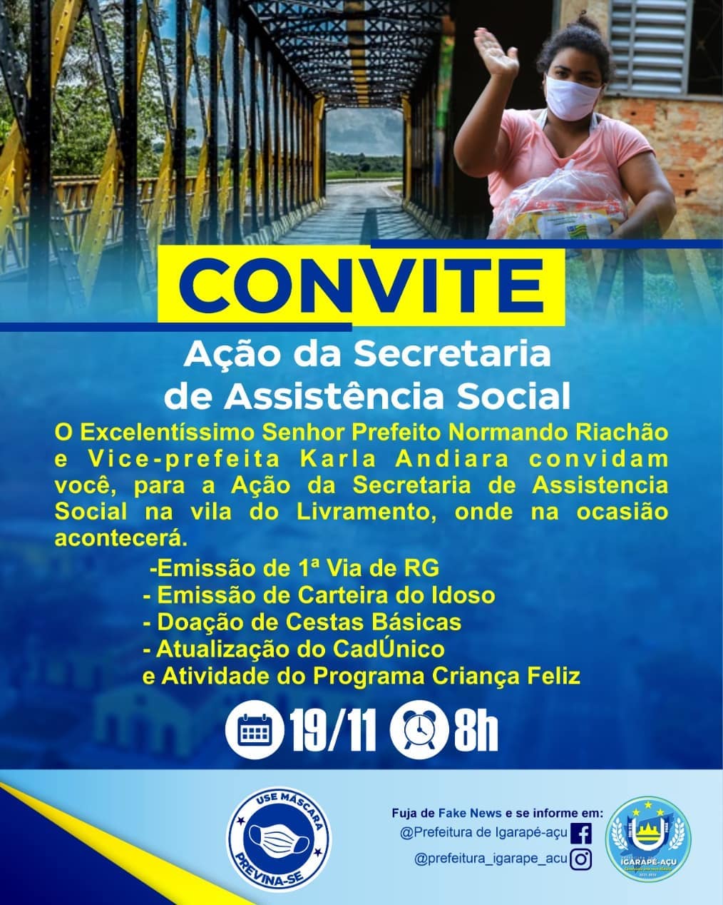 Ação da Secretaria de Assistência Social na Vila do Livramento - Prefeitura  Municipal de Igarapé-Açu