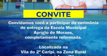 Convite Cerimônia Entrega Escola Municipal