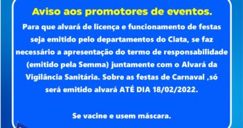 Aviso Aos Promotores de Eventos