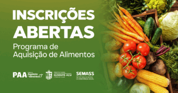 Inscrições abertas para os pequenos agricultores que desejam fazer parte do Programa de Aquisição de Alimentos – PAA